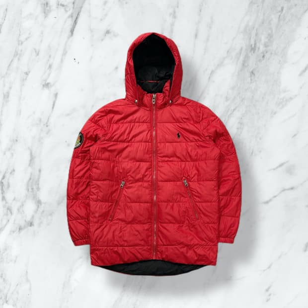 폴로 랄프로렌 포니 레드 패딩 