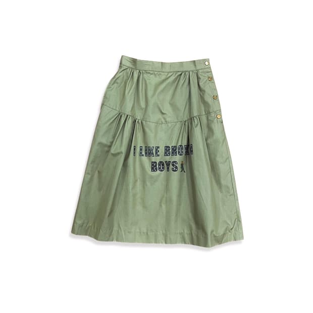 Broken Boy Khaki Cargo Skirt