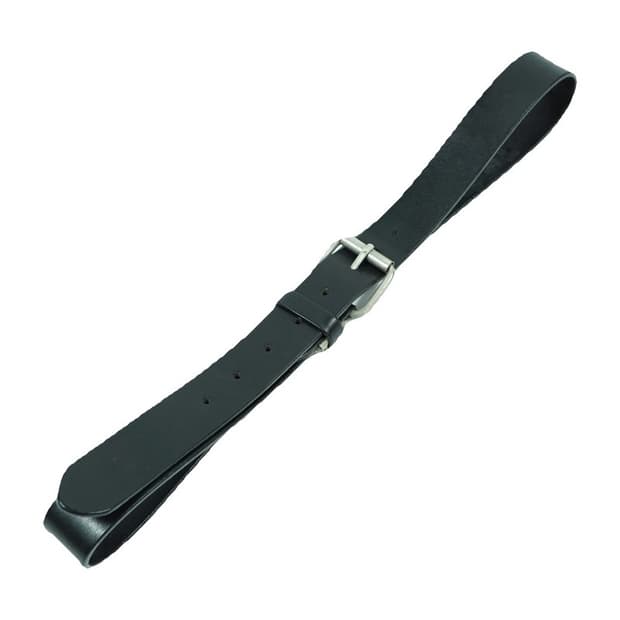 빈티지 미니멀 실버 스퀘어 버클 블랙 레더 벨트