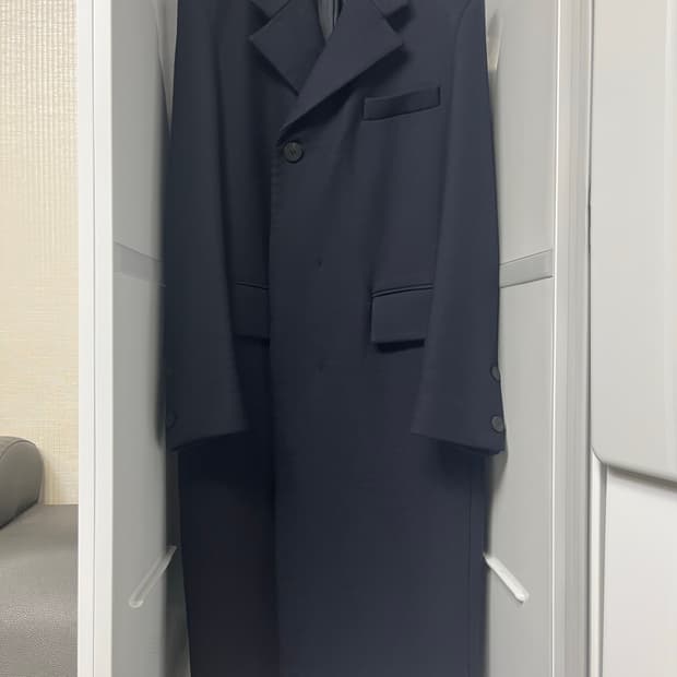 우영미 네이비 코트 46사이즈
