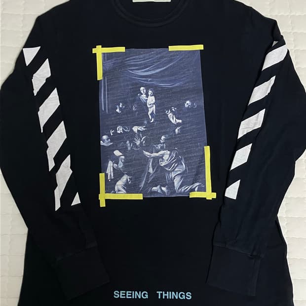 오프화이트 카라바조 롱슬리브 XXL