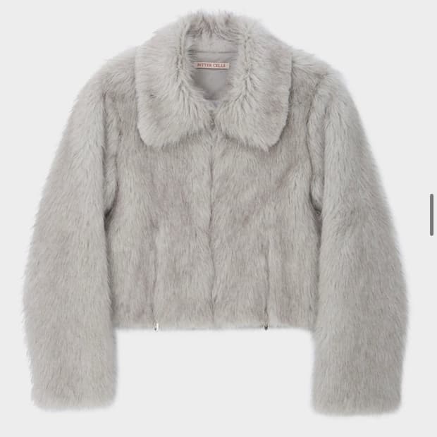 비터쉘즈 아위 크롭 퍼자켓