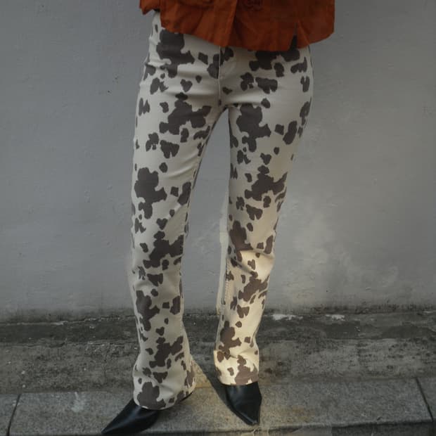 Zara zebra bootcut pants