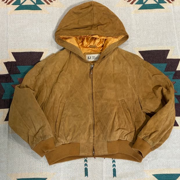 Jun&Co suede crop hoodie / 스웨이드 후드집업 자켓