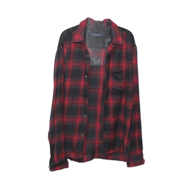 존 언더커버 타탄체크 셔츠