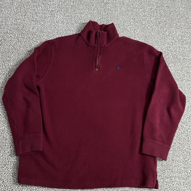 폴로 랄프로렌 버건디 하프집업