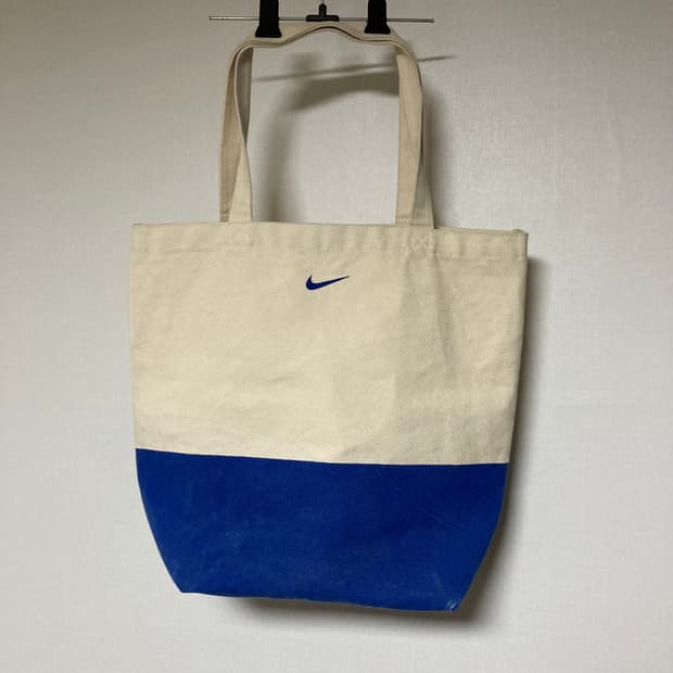 나이키 투톤 캔버스 토트백