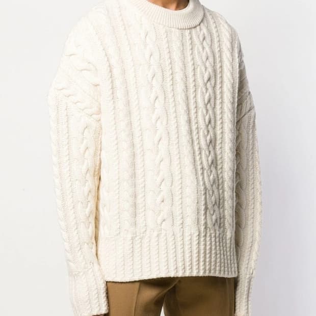 ami 아미 오버사이즈 헤비 케이블 니트