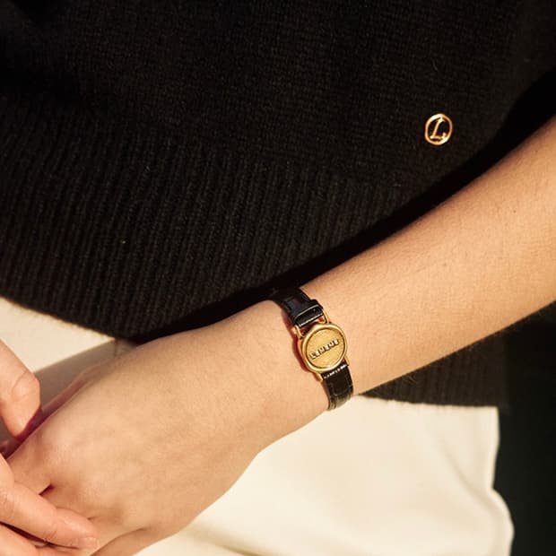 르메메 가죽 팔찌 (블랙)