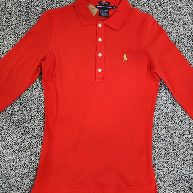 //Ralph Lauren 골프  레드 카라티 S