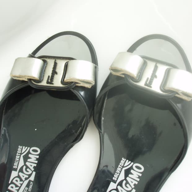 Ferragamo jelly shoes (made in Italy)