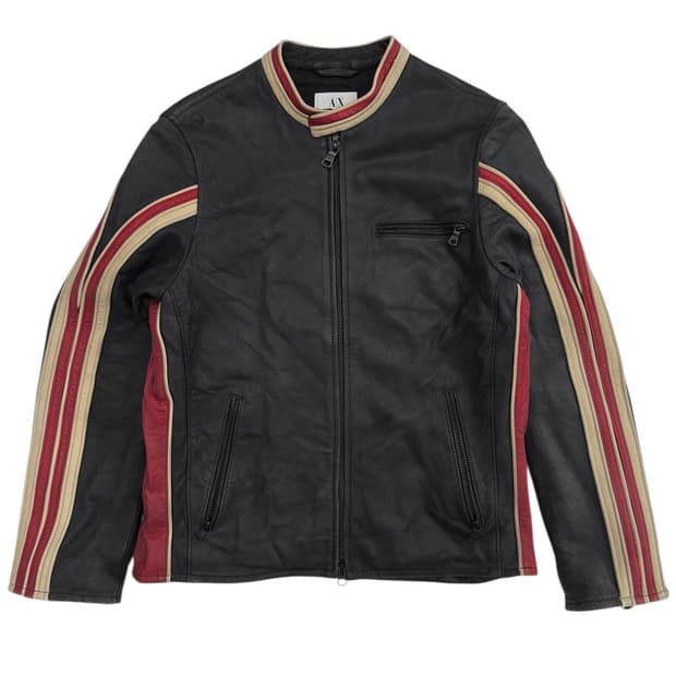 알마니 바이커 레더자켓 양가죽