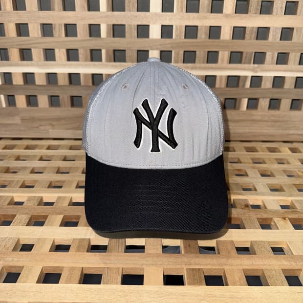 mlb 뉴욕 양키스 그레이 투톤 메쉬캡