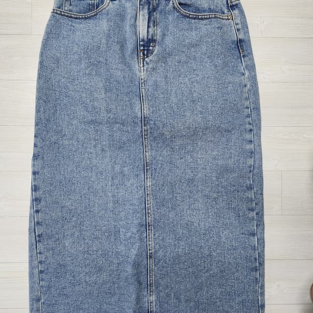 스파오 데님 롱스커트