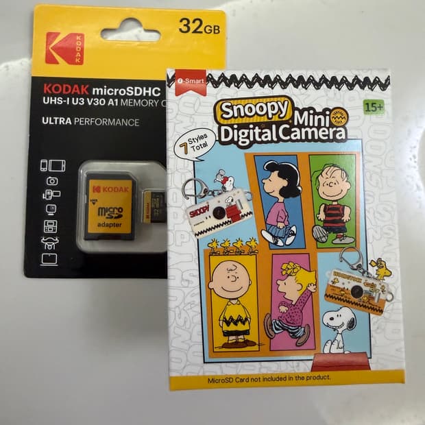 l-SMART 스누피 미니 디지털 카메라 + 코닥(Kodak) 마이크로S