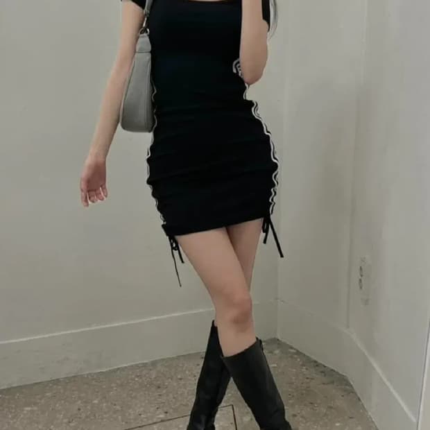유이브 빈티지 아디다스 커스텀 원피스 유로파 블랙