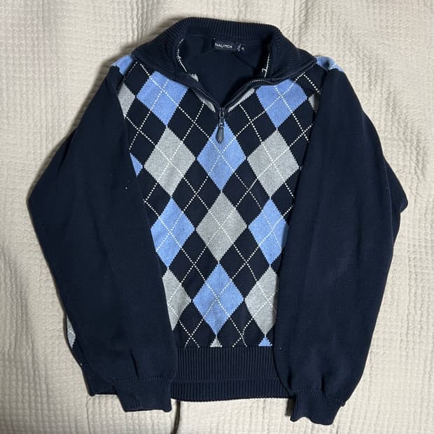 Nautica 노티카 아가일패턴 니트 XL