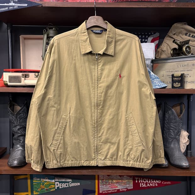 90s 폴로 랄프로렌 라이트 바이스윙 윈드브레이커 진베이지 N684