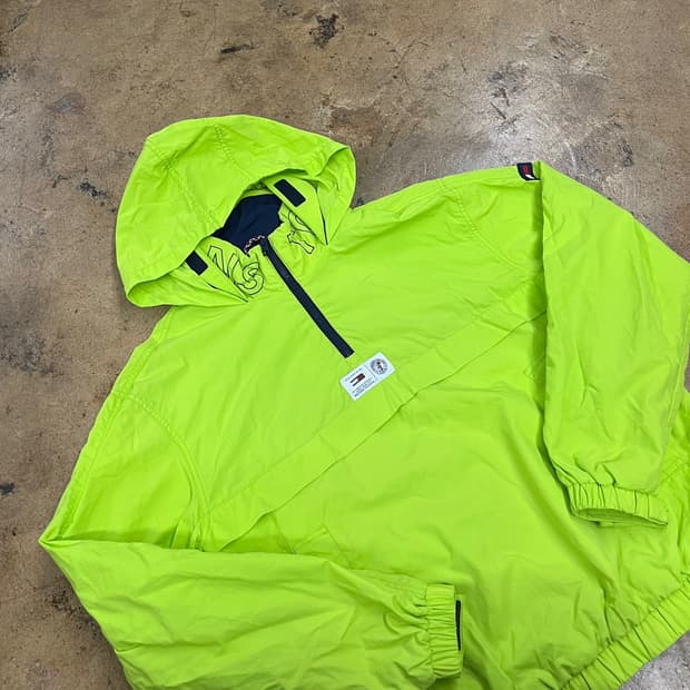 [정품/L] 타미힐피거 형광색 아노락 바람막이 b10