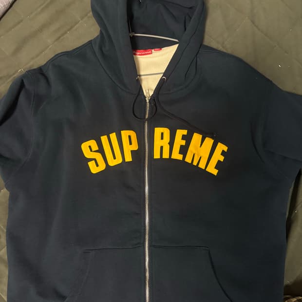 슈프림 아치로고 써멀 후드집업