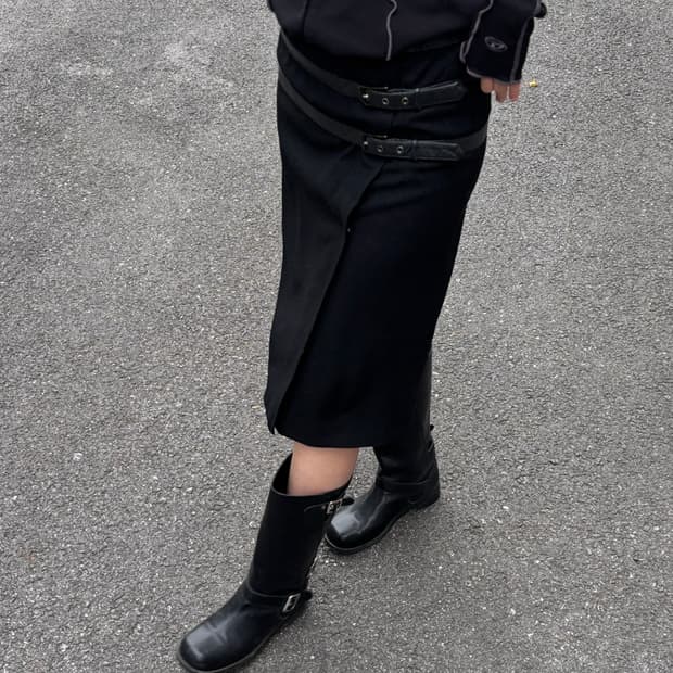 마이클코어스 벨티드 스커트