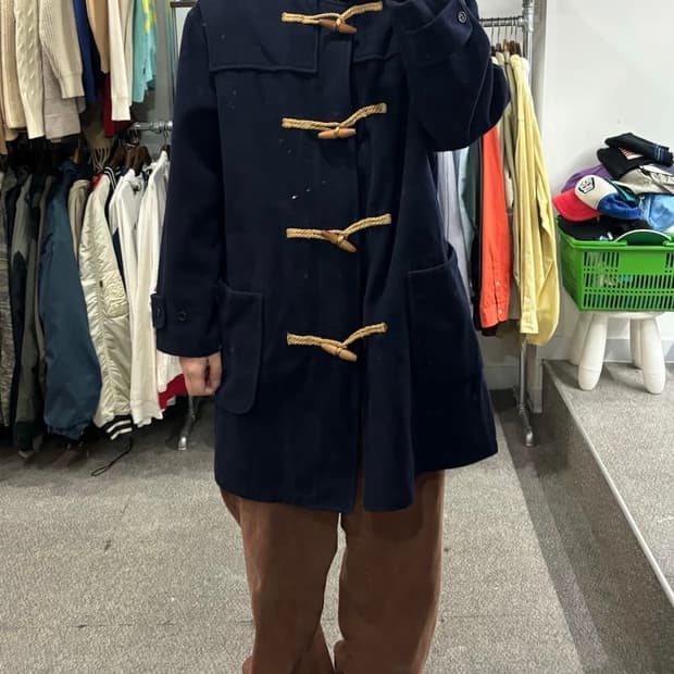 Polo Ralph Lauren 더플코트 네이비 떡볶이 후디 코트