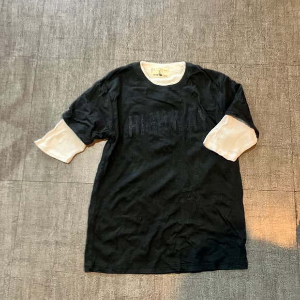 Backnumber 올드스쿨아메카지 너드혁오풍 니트레이어드 티셔츠