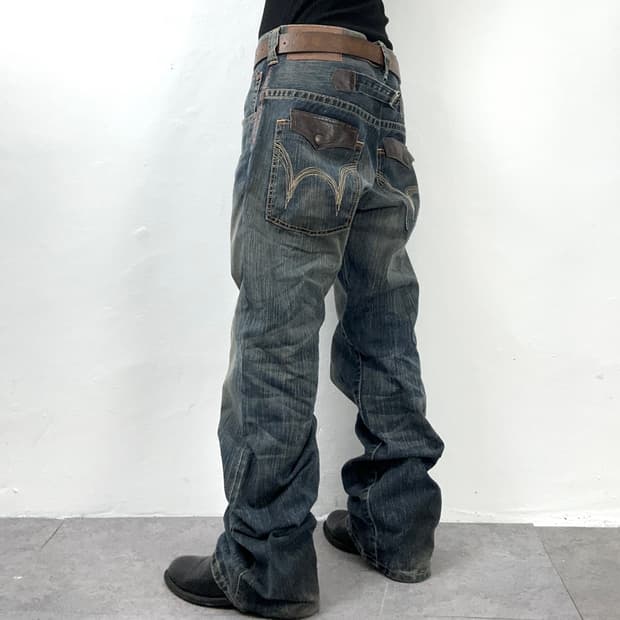 Edwin Blue Trip Cowhide Leather Strap Di