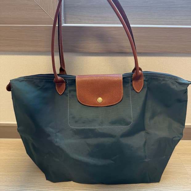 롱샴 르 플리아쥬 오리지널 숄더백 L사이즈 (청록/딥그린)