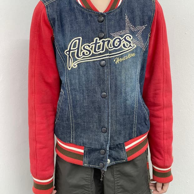 mlb 키치 핫픽스 데님 자켓 