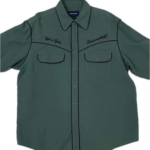 thisisneverthat western shirt teal