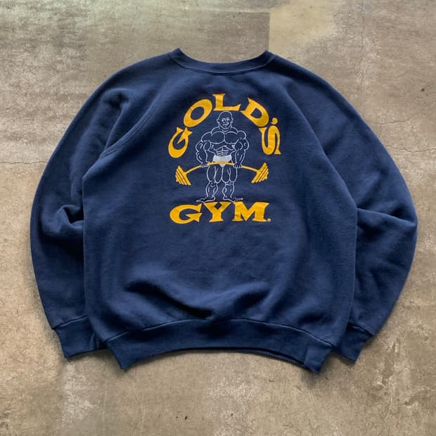 70-80s 골드 짐 프린팅 스웻셔츠