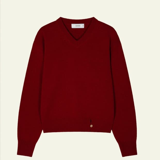 웨이비니스 하이 타이드 브이넥 니트 - 레드 2사이즈