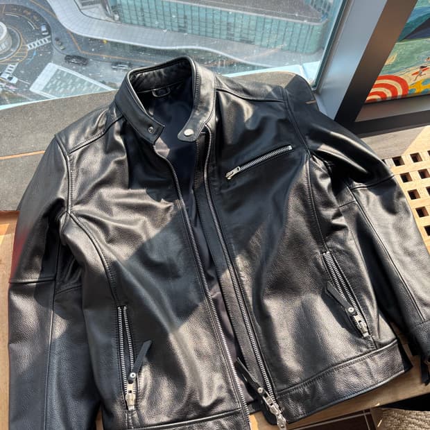 URBAN BARON 카우레더 바이커 자켓