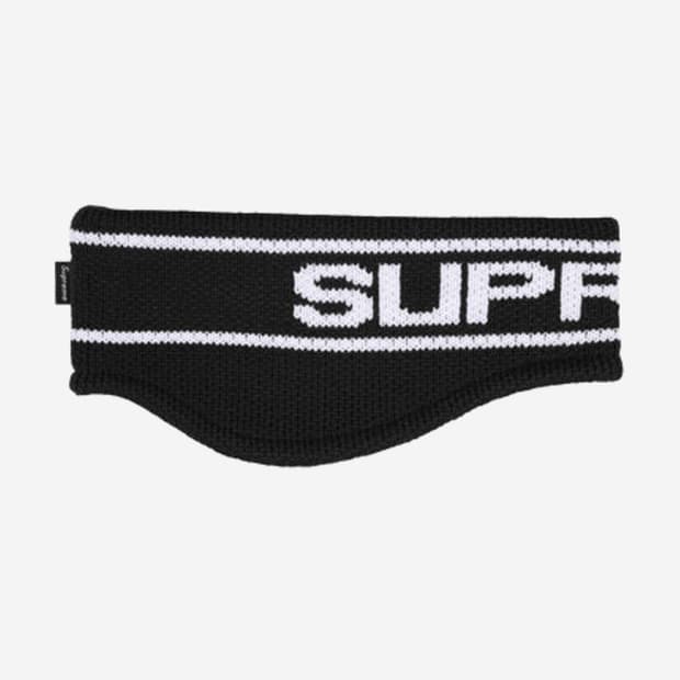 Supreme Contrast Logo Headband Black 