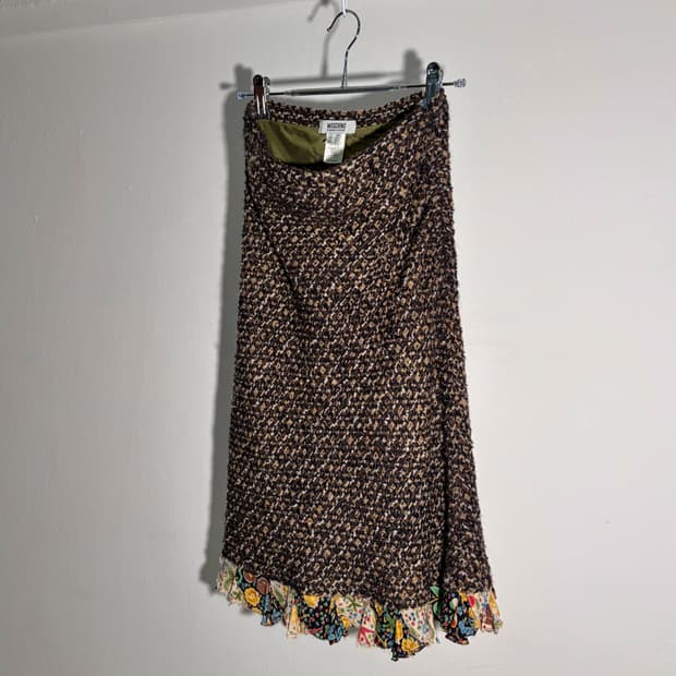 모스키노 퀼팅 & 트위드 스커트