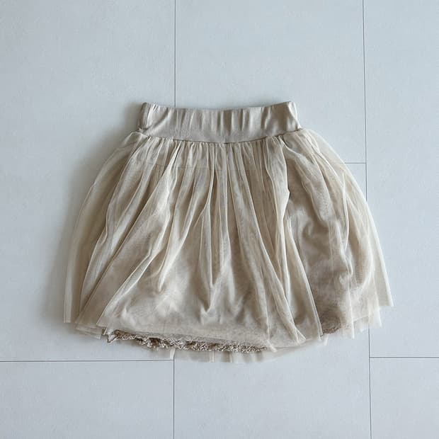 tulle layered mini skirt