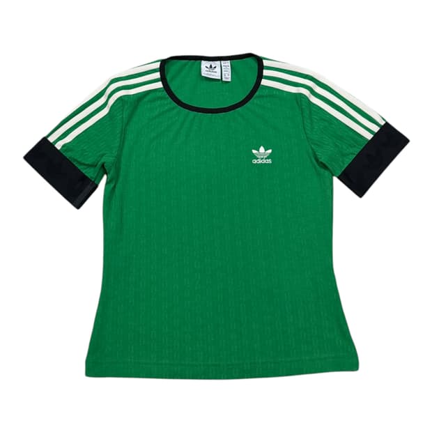 아디다스 아디컬러 70S 니트 반팔티 그린 XS