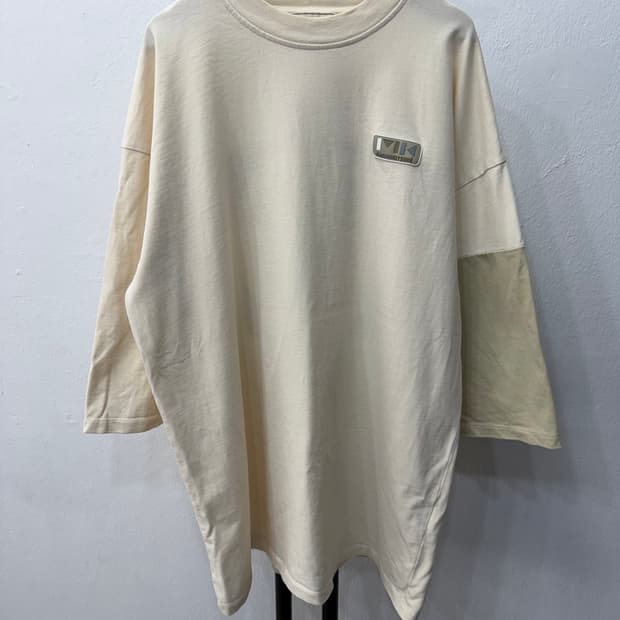 정품) 메종키츠네 남성 오버핏 칠부 티셔츠 M