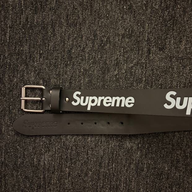 슈프림 레더 리핏벨트 블랙 M사이즈