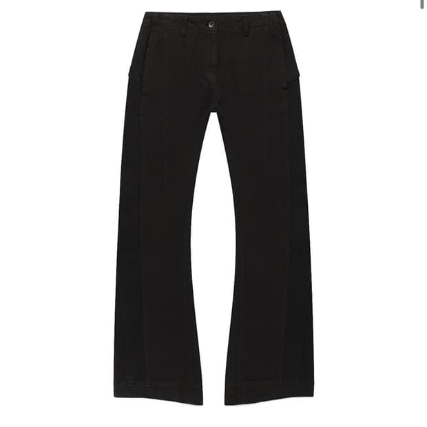 symm 다트 플레어 팬츠 블랙