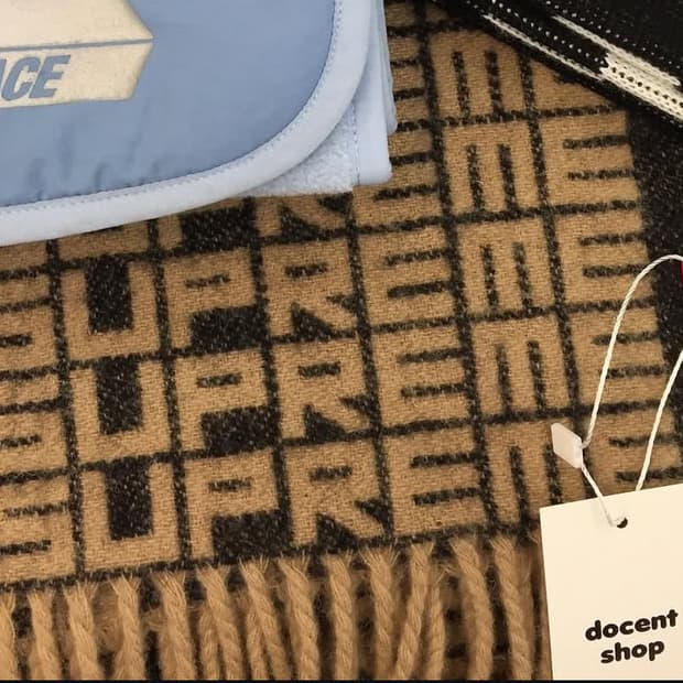 (구해요) 슈프림 캐시미어 울 머플러 리버시블