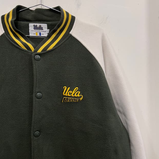 UCLA 브루인즈 90s 래글런 플리스 바시티자켓