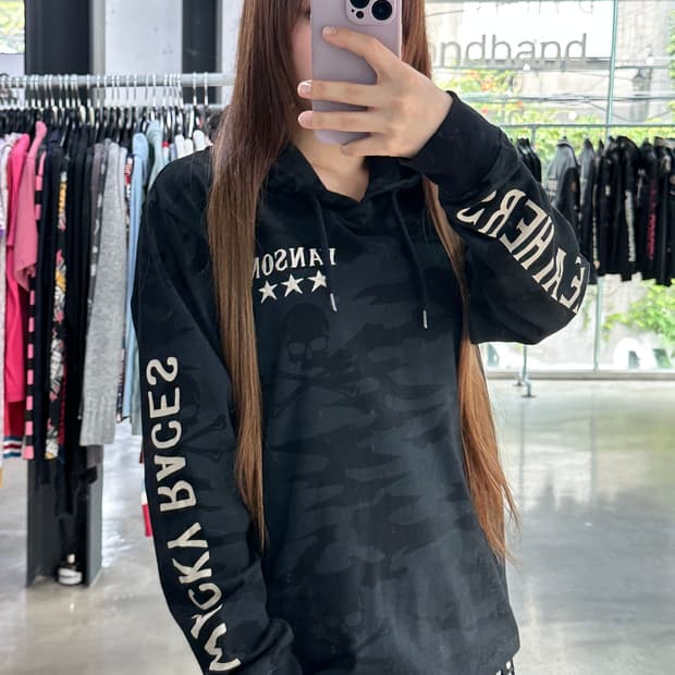 벤슨 레더 X 와키레이스 스컬카모 후드 롱슬리브 
