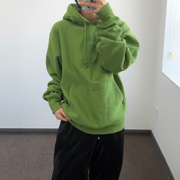 Champion 챔피온 데드스탁 그린 후드티