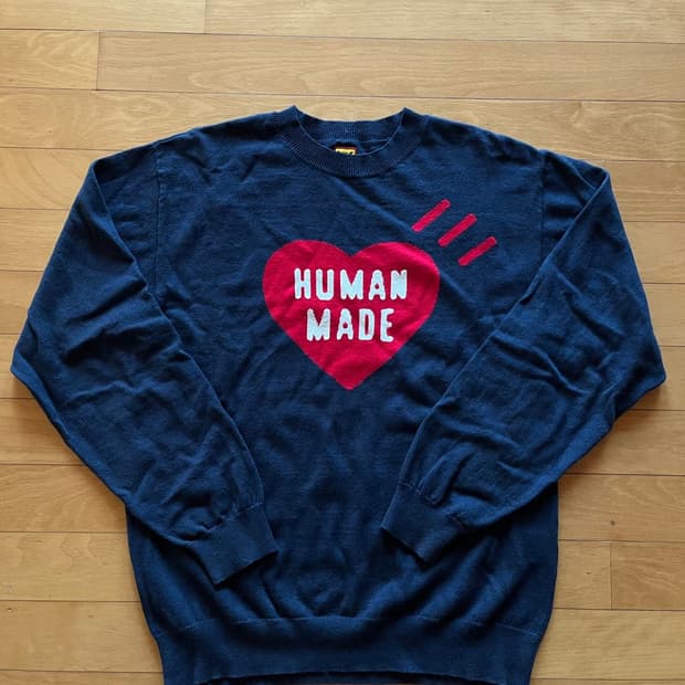 휴먼메이드 Human Made 하트 로고 니트