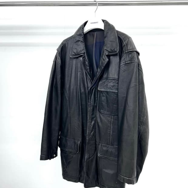 Issey Miyake 아카이브 80's 소가죽 자켓