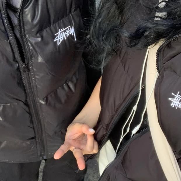 스투시 조끼패딩