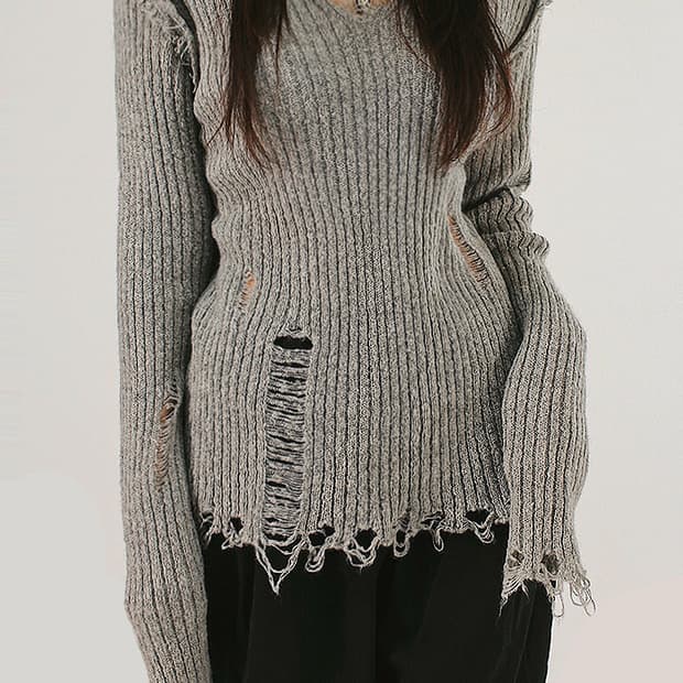 빈티지 데미지 니트