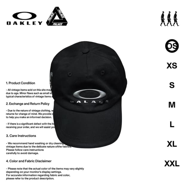 오클리 X 팔라스 6-패널  블랙 실버 캡